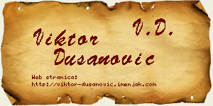 Viktor Dušanović vizit kartica